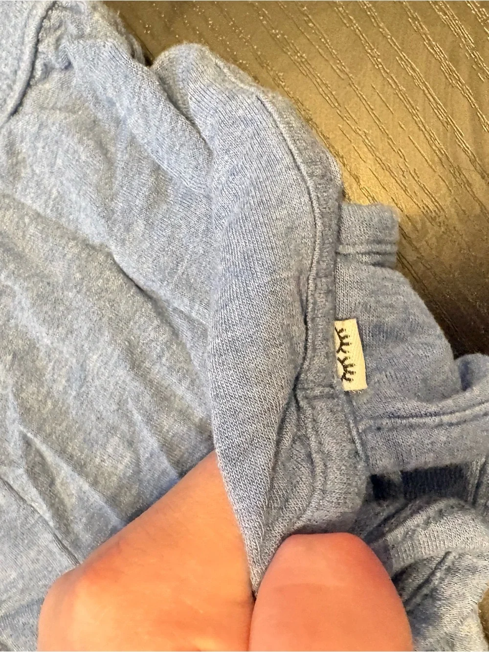 Little Sleepies Heather Light Blue Girls' Cozy Knit Shorts